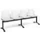 Santana Perforated Back Plastic Seating Bench With 4 Seats